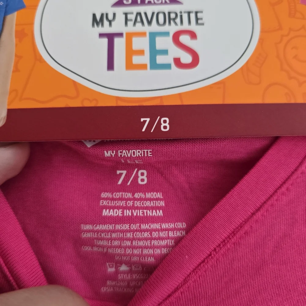 Members Mark 3 Pack Of Girls Shirts Tees - Picture 5 of 5